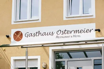 Ein Zertifikat, Auszeichnung, Logo oder anderes Dokument, das in der Unterkunft Gasthaus Hotel Ostermeier ausgestellt ist