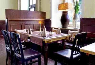 Ein Sitzbereich in der Unterkunft Hotel zum Fischer