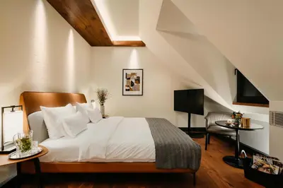 Ein Bett oder Betten in einem Zimmer der Unterkunft DO & CO Hotel München