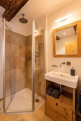 Ein Badezimmer in der Unterkunft Das Zuhäusl