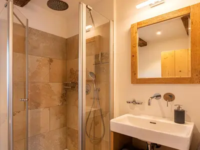 Ein Badezimmer in der Unterkunft Das Zuhäusl
