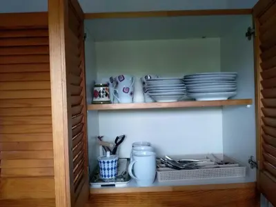 Küche/Küchenzeile in der Unterkunft Ferienwohnung Griehl