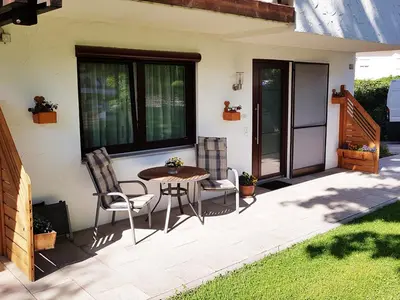 Ein Patio oder anderer Außenbereich in der Unterkunft Ferienwohnung Rositta