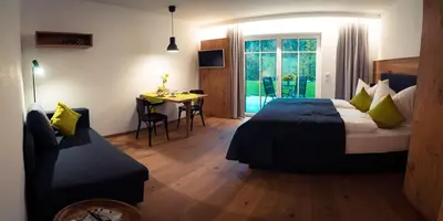 Ein Bett oder Betten in einem Zimmer der Unterkunft Das Luegstein
