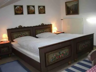 Ein Bett oder Betten in einem Zimmer der Unterkunft Ferienwohnung Altendorfer