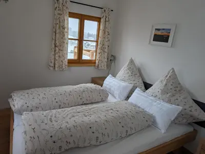 Ein Bett oder Betten in einem Zimmer der Unterkunft Rieplhof