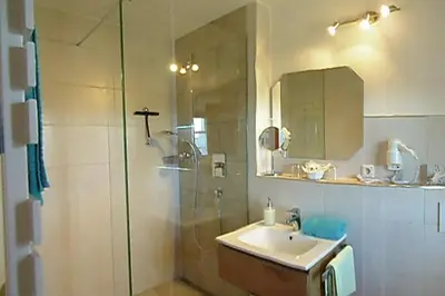 Ein Badezimmer in der Unterkunft Taffenreutherhof
