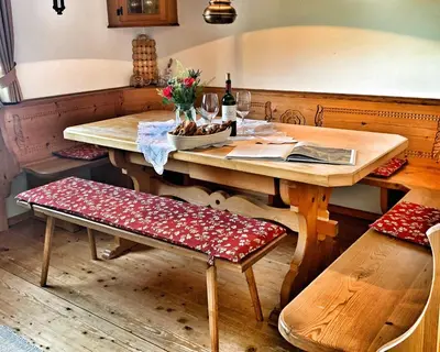 Ein Sitzbereich in der Unterkunft Ferienwohnung Kathi