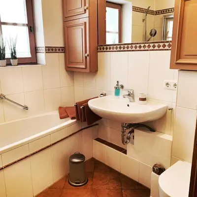 Ein Badezimmer in der Unterkunft Ferienwohnung Kathi