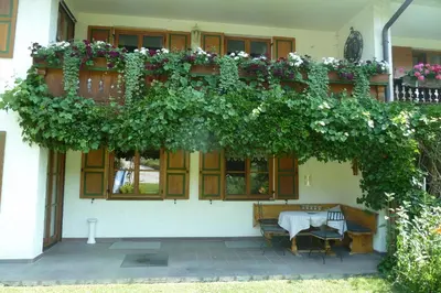 Ein Balkon oder eine Terrasse in der Unterkunft Ferienwohnung Kathi