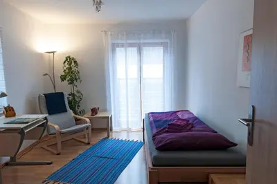 Ein Bett oder Betten in einem Zimmer der Unterkunft Haus an der Kräuterwiese