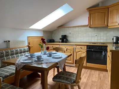 Küche/Küchenzeile in der Unterkunft Ferienwohnung Christa
