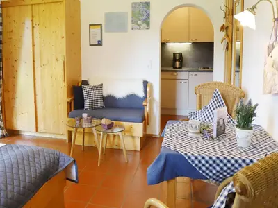Ein Sitzbereich in der Unterkunft Strohmayer Appartements