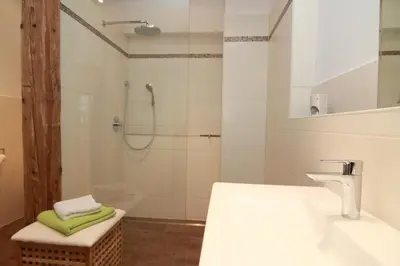Ein Badezimmer in der Unterkunft Sprenghof