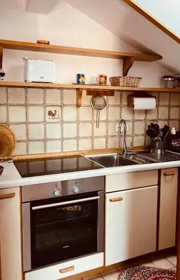 Küche/Küchenzeile in der Unterkunft Haus Oberland