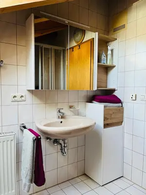 Ein Badezimmer in der Unterkunft Haus Oberland