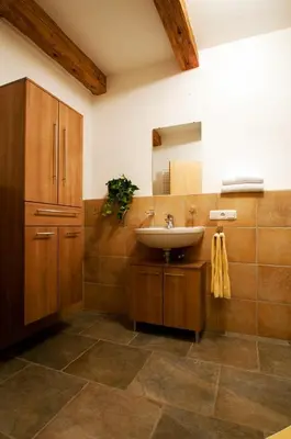 Ein Badezimmer in der Unterkunft Stöttnerhof Urlaub auf dem Bauernhof