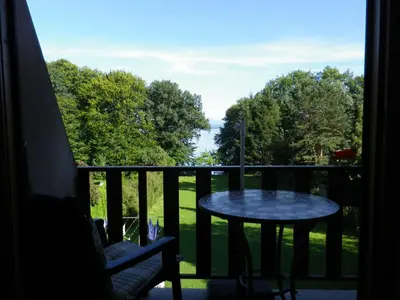 Ein Balkon oder eine Terrasse in der Unterkunft Gästehaus Strobl am See
