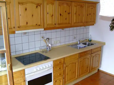 Küche/Küchenzeile in der Unterkunft Ferienwohnung Schartner
