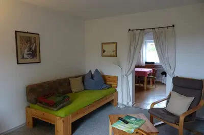 Ein Sitzbereich in der Unterkunft Haus Strobl