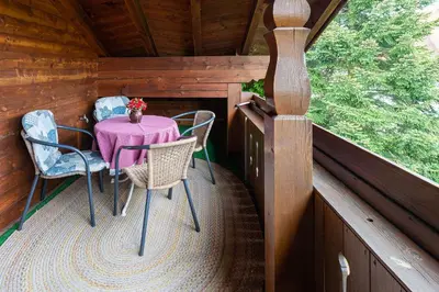Ein Balkon oder eine Terrasse in der Unterkunft Gästehaus Maria