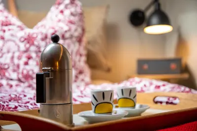Ein Bett oder Betten in einem Zimmer der Unterkunft Ferienwohnung Das Lissi