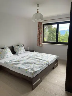 Ein Bett oder Betten in einem Zimmer der Unterkunft Ferienhaus Siedenberg