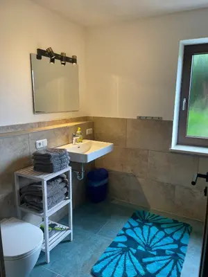 Ein Badezimmer in der Unterkunft Ferienhaus Siedenberg