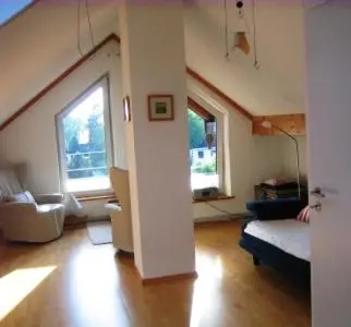 Ein Sitzbereich in der Unterkunft Ferienwohnung Seidel