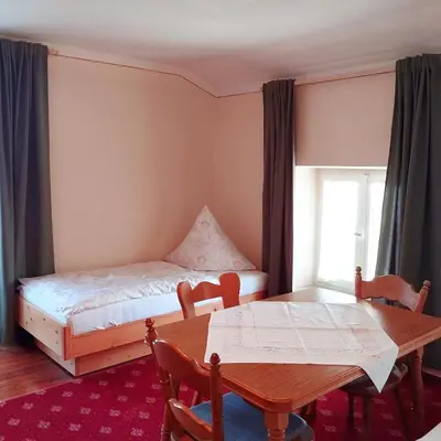 Ein Bett oder Betten in einem Zimmer der Unterkunft Beim Haasen