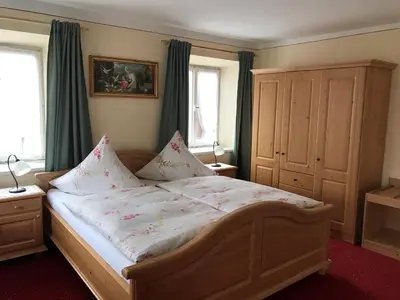 Ein Bett oder Betten in einem Zimmer der Unterkunft Beim Haasen