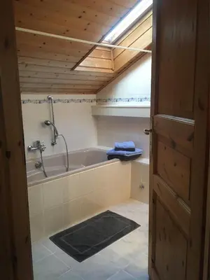 Ein Badezimmer in der Unterkunft Ferienwohnung Nimscholz