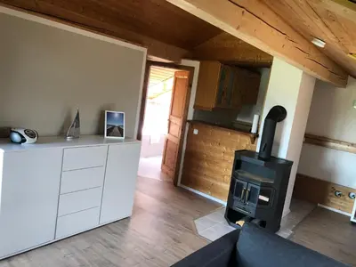 Küche/Küchenzeile in der Unterkunft Ferienwohnung Nimscholz