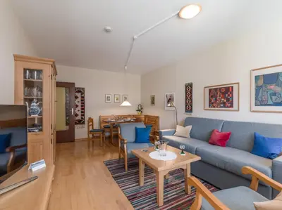 Ein Sitzbereich in der Unterkunft Ferienwohnanlage Oberaudorf D3 mit Hallenbad und Sauna