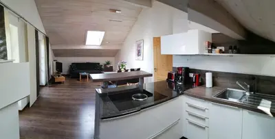 Küche/Küchenzeile in der Unterkunft Ferienwohnung Sam