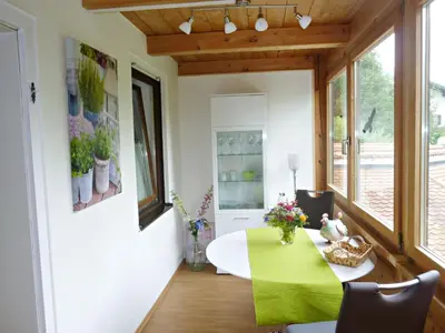 Ein Sitzbereich in der Unterkunft Ferienappartement in der Wolfsgrube-Rambichler