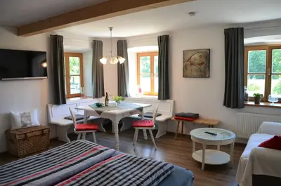 Ein Bett oder Betten in einem Zimmer der Unterkunft Kötzing am Golfplatz