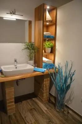 Ein Badezimmer in der Unterkunft Kötzing am Golfplatz