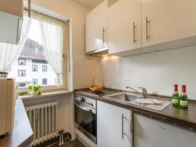 Küche/Küchenzeile in der Unterkunft FerienwohnanlageOberaudorf B5 mit Hallenbad und Sauna