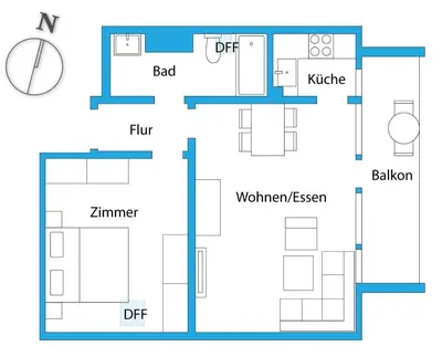 Grundriss der Unterkunft Ferienwohnanlage Oberaudorf F8 mit Hallenbad und Sauna