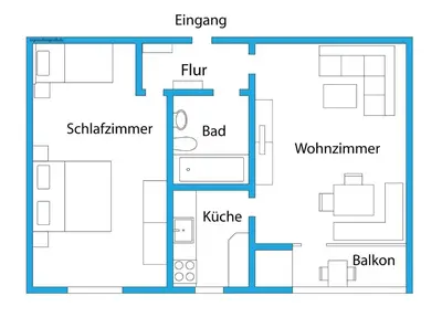 Grundriss der Unterkunft Ferienwohnanlage Oberaudorf F5 mit Hallenbad und Sauna