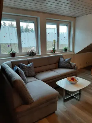 Ein Sitzbereich in der Unterkunft Ferienwohnung Beate 2