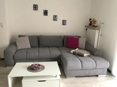 Ein Sitzbereich in der Unterkunft Gästehaus Bergkristall