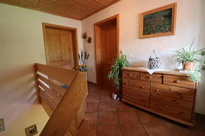 Ein Sitzbereich in der Unterkunft Haus Blumenfeld-Schwaiger