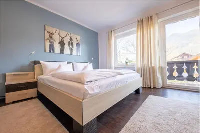 Ein Bett oder Betten in einem Zimmer der Unterkunft Partnach