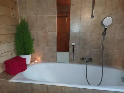 Ein Badezimmer in der Unterkunft Opas Bergchalet
