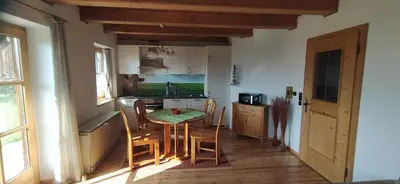Küche/Küchenzeile in der Unterkunft Opas Bergchalet