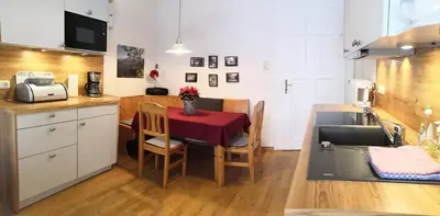 Küche/Küchenzeile in der Unterkunft Haus Erika 1911 - Wetterstein