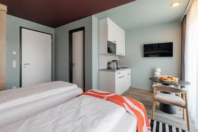 Küche/Küchenzeile in der Unterkunft kalm stay - munich east