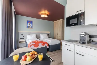 Küche/Küchenzeile in der Unterkunft kalm stay - munich east